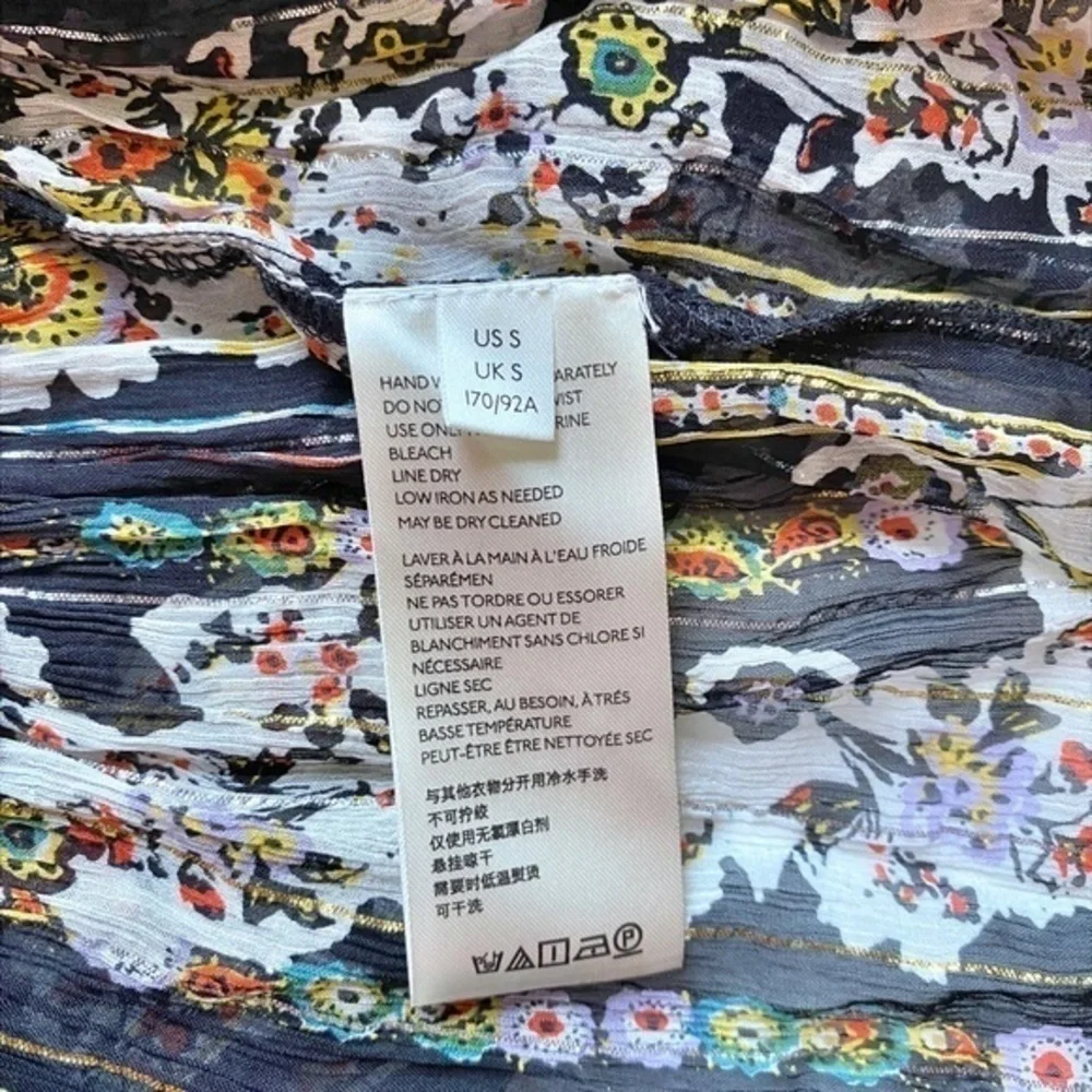 Free People Dance Magic Black Floral Printed Mini Dress - Picture 3 of 13